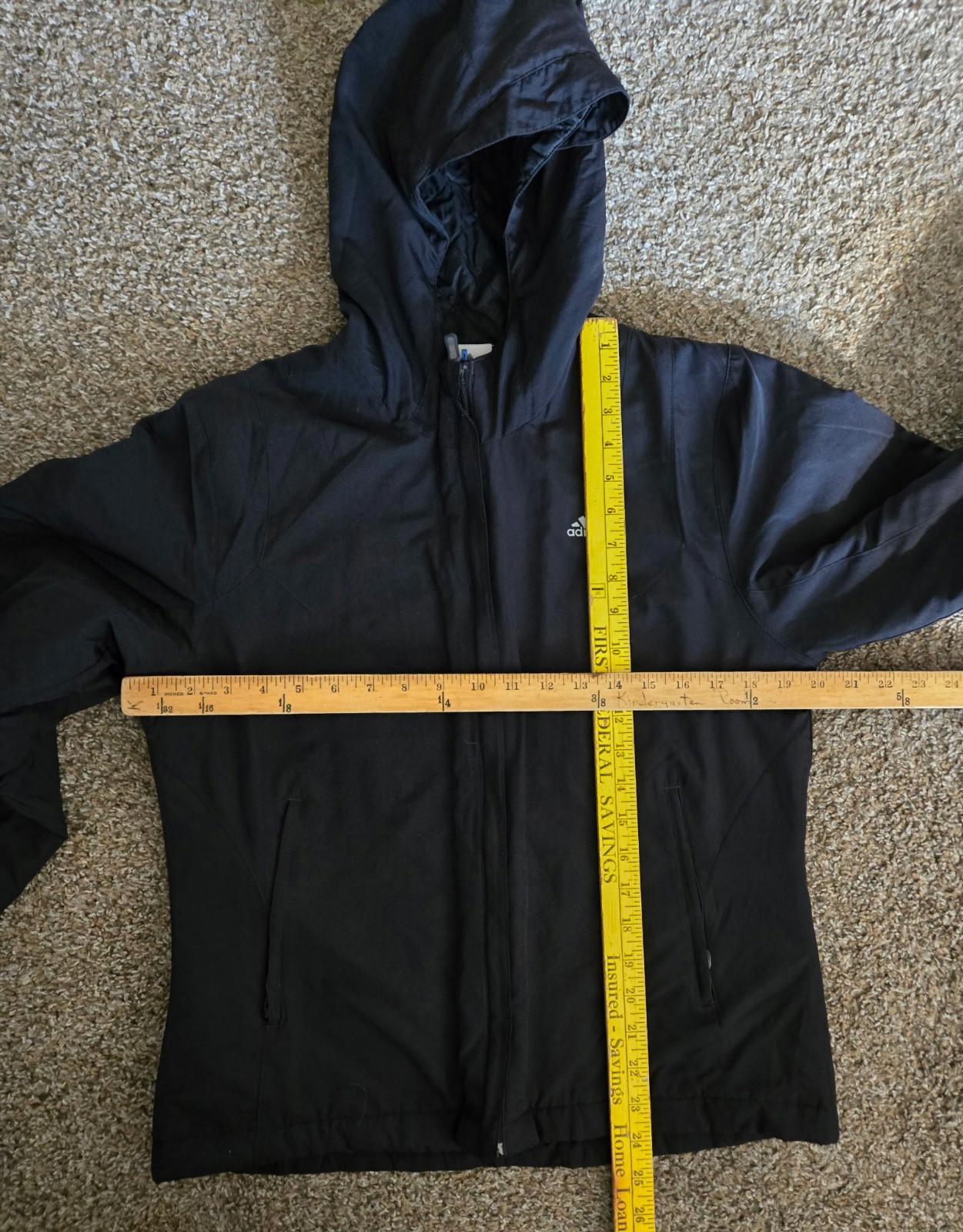 ADIDAS Men’s Black Climawarm Full Zip Hooded Jacket Size M