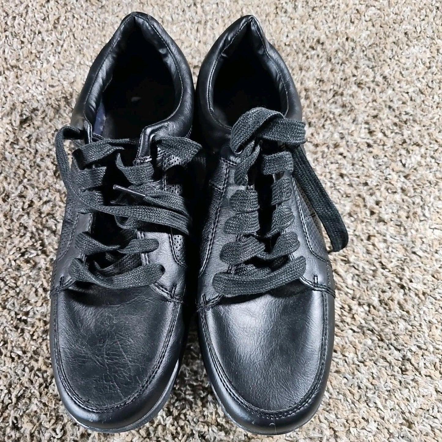 Mossimo Supply Black Low Top Leather Shoes 10.5