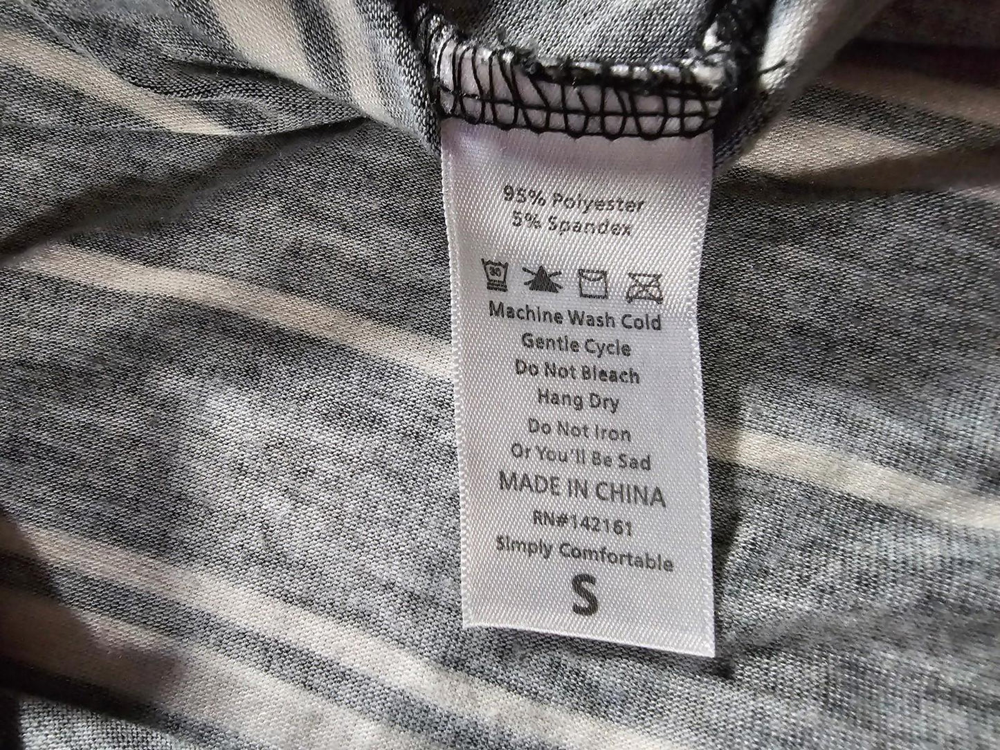 LuLaRoe Black White Stripes Dress Small