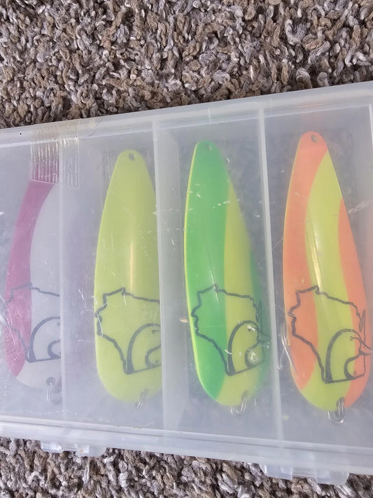 RARE Wisconsin Ducks Unlimited 3/4 oz Casting Fishing Spoon Collection
