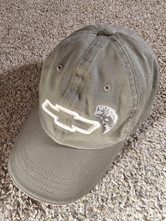 chevrolet logo largemouth bass strapback hat
