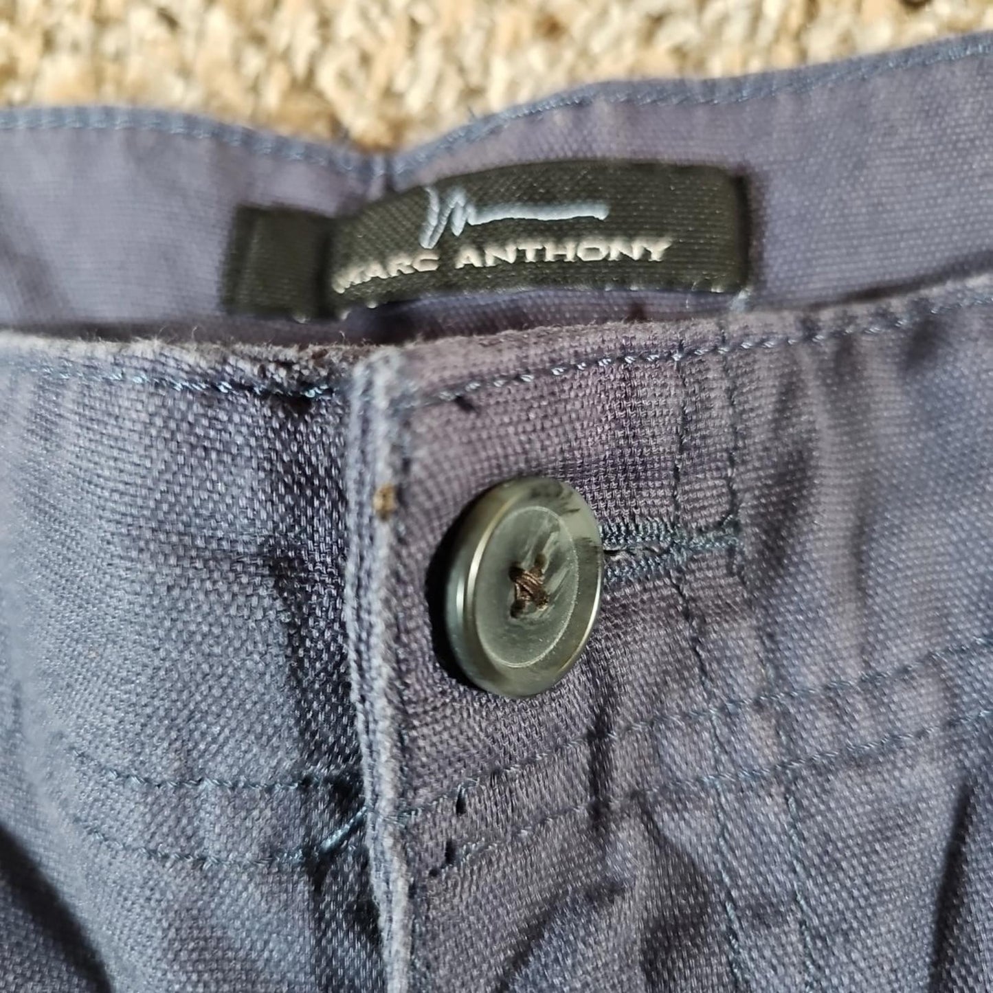 Marc Anthony Sz 40 Linen Blue Gray Shorts