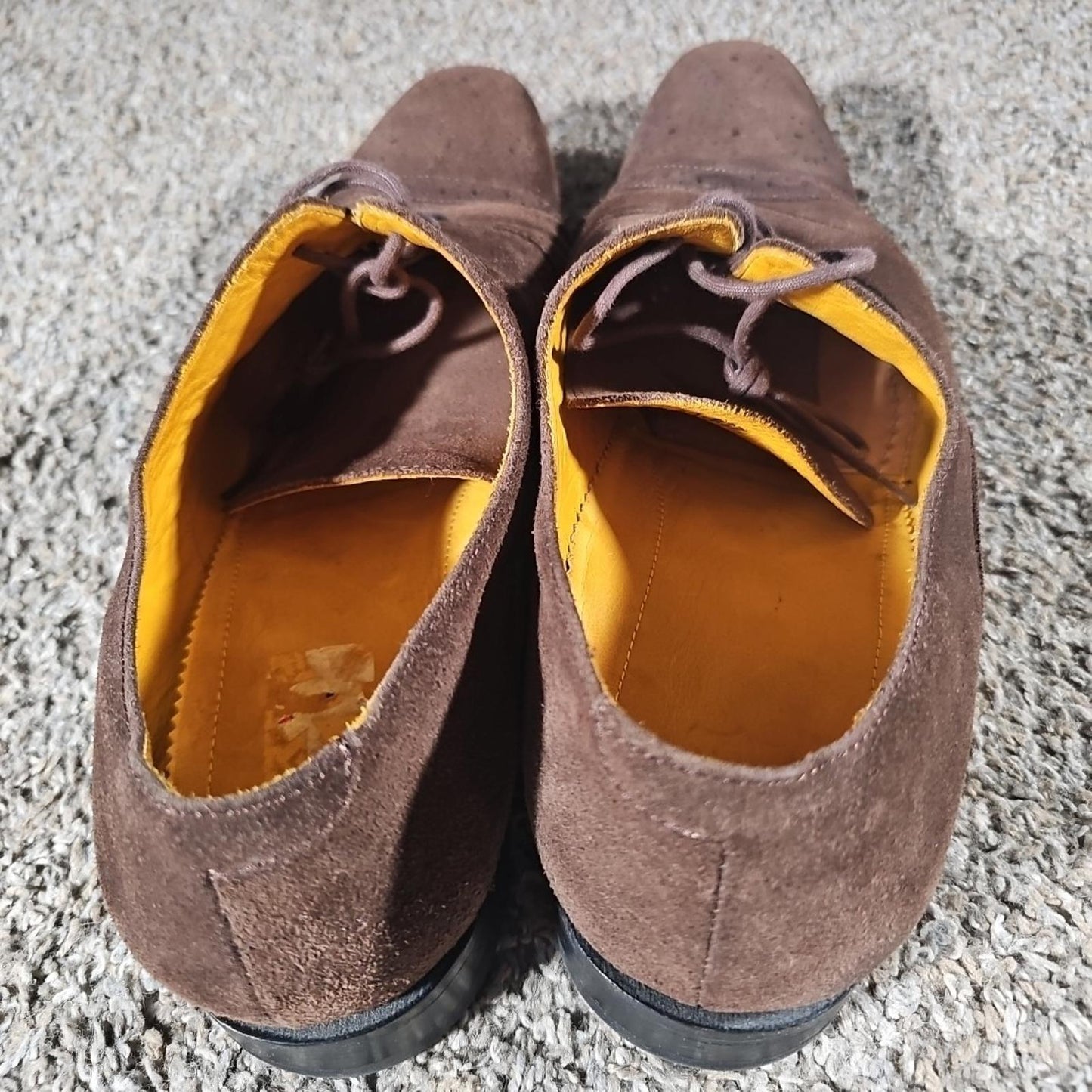 Undandy Genuine Leather Brown Wingtip Shoes Sz 46