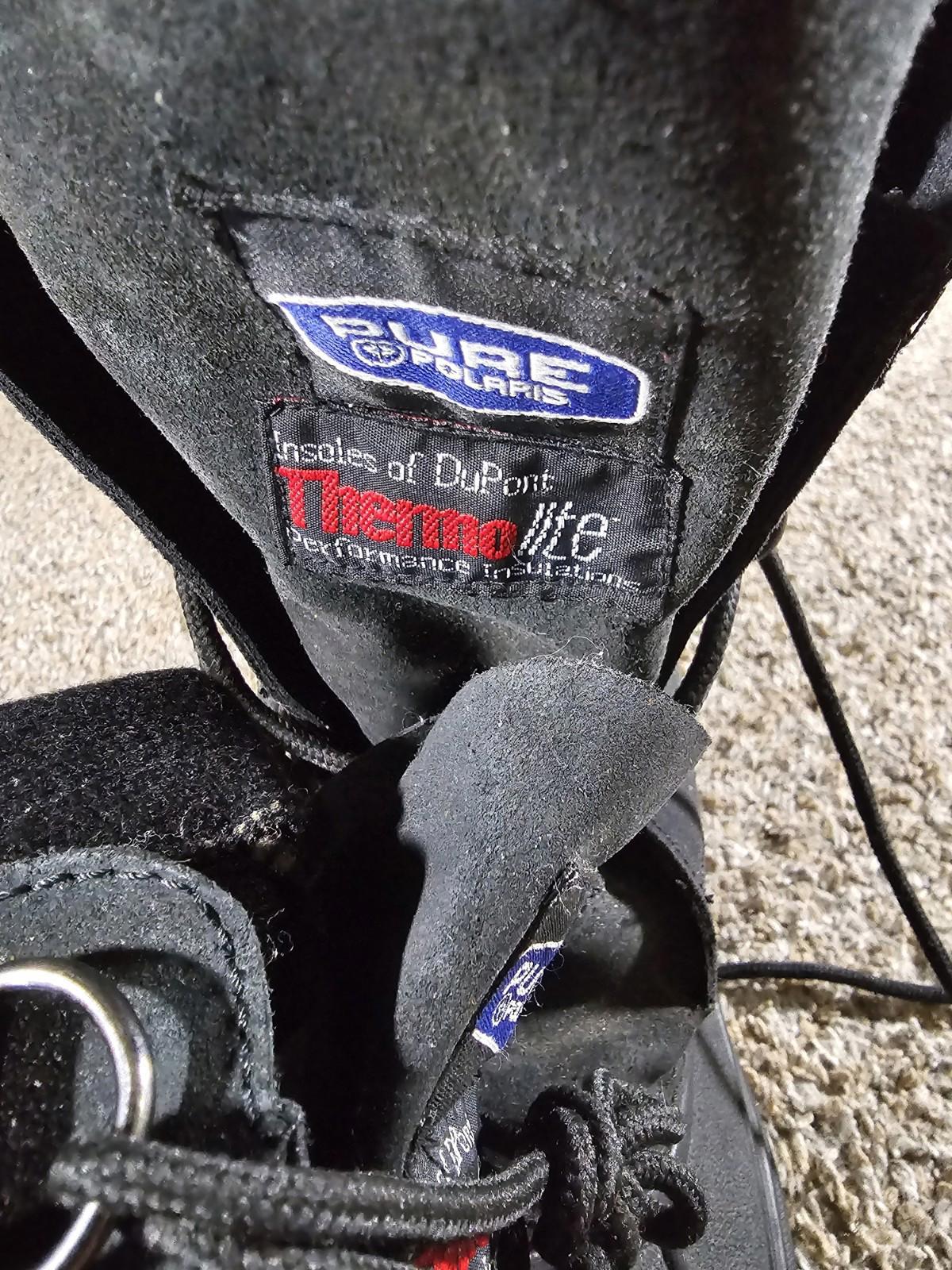 Pure Polaris Mens Snow Boots Sz 12 Black Winter ThermoLite