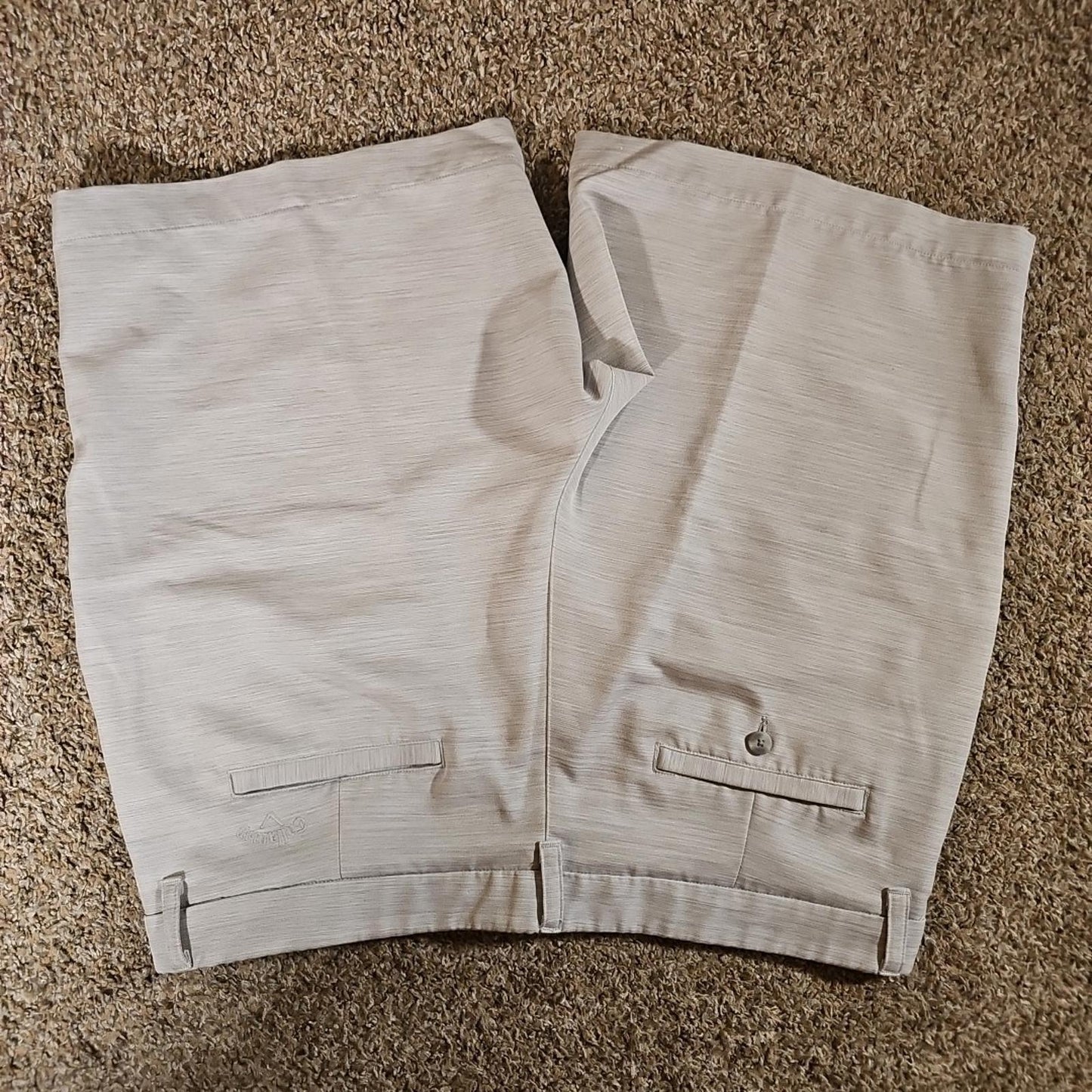 Callaway Golf Shorts 38 Heather Gray Silver Opti Dri Stretch