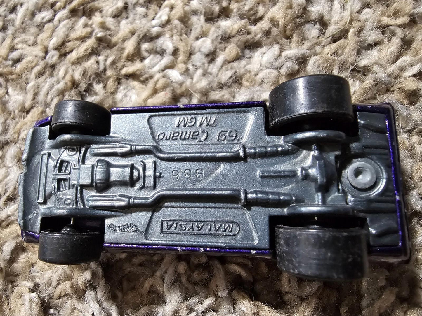 Hot Wheels '69 Camaro MGM Purple Toy Car