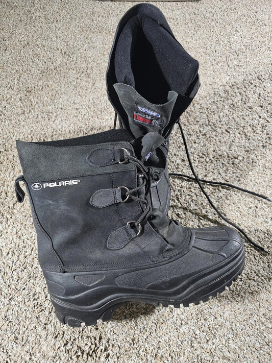 Pure Polaris Mens Snow Boots Sz 12 Black Winter ThermoLite