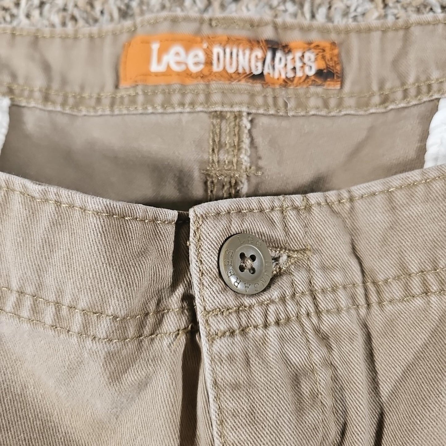 Lee Dungarees Cargo Shorts Sz 48 Khaki Utility Grunge