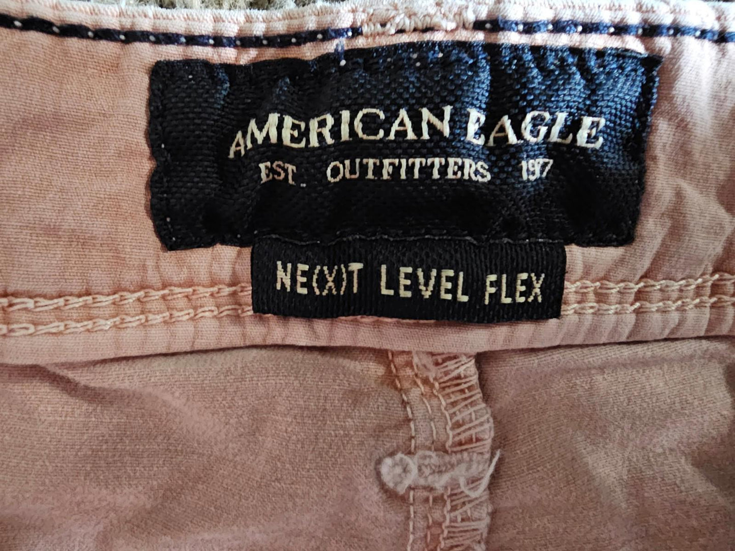Men’s American Eagle Next Level Flex Pink Chino Shorts Sz 36