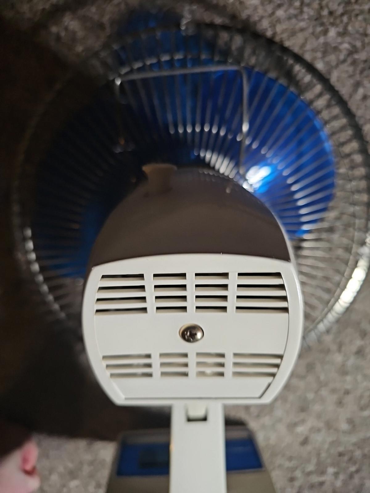 Vintage Galaxy 12" 3 Speed Oscillating Fan Blue Blade Tested!