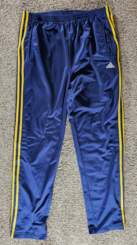 Adidas pants mens XL VINTAGE break away snap sides tear away