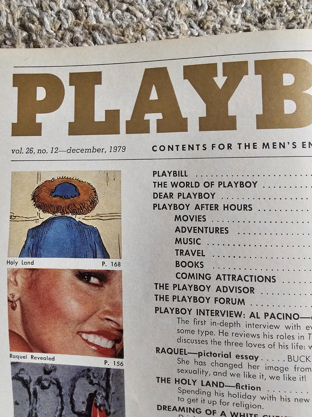 Vintage Playboy December 1979 magazine with intact centerfold