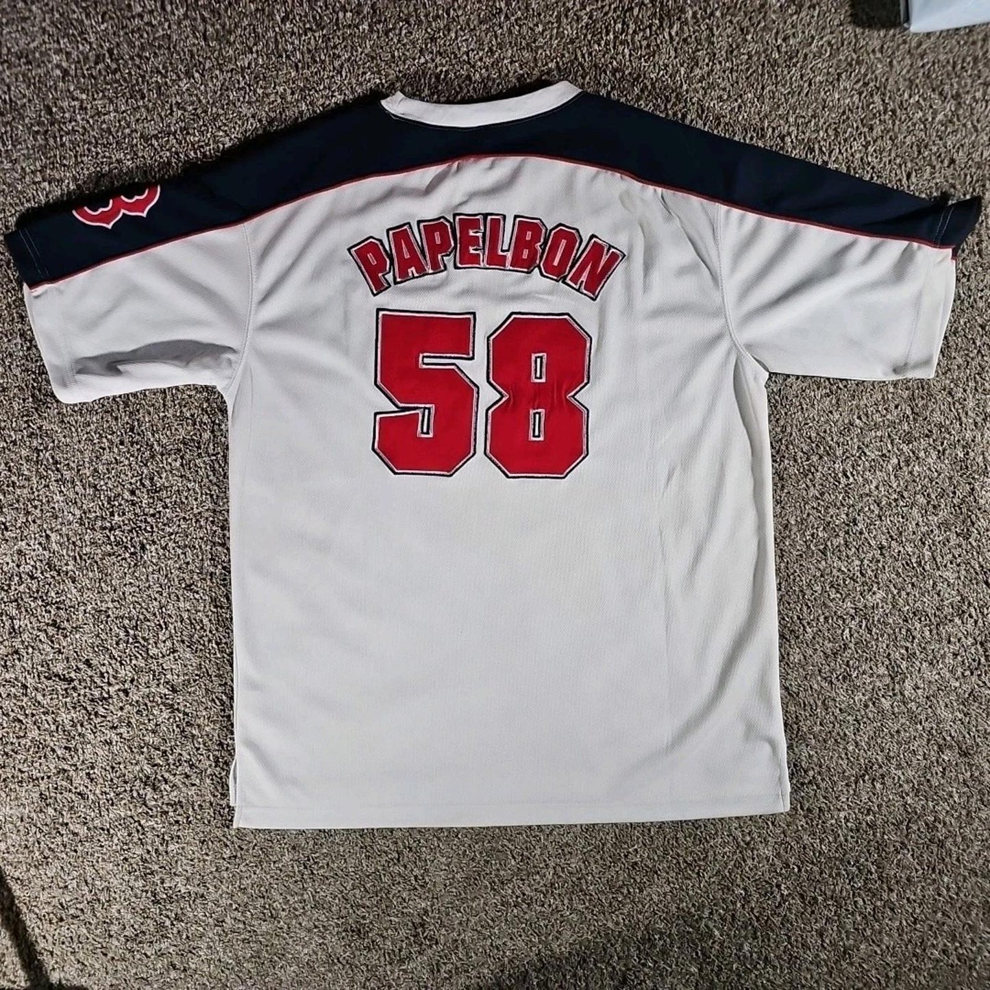 Stitches Boston Red Sox L Jersey Shirt #58 Papelbon
