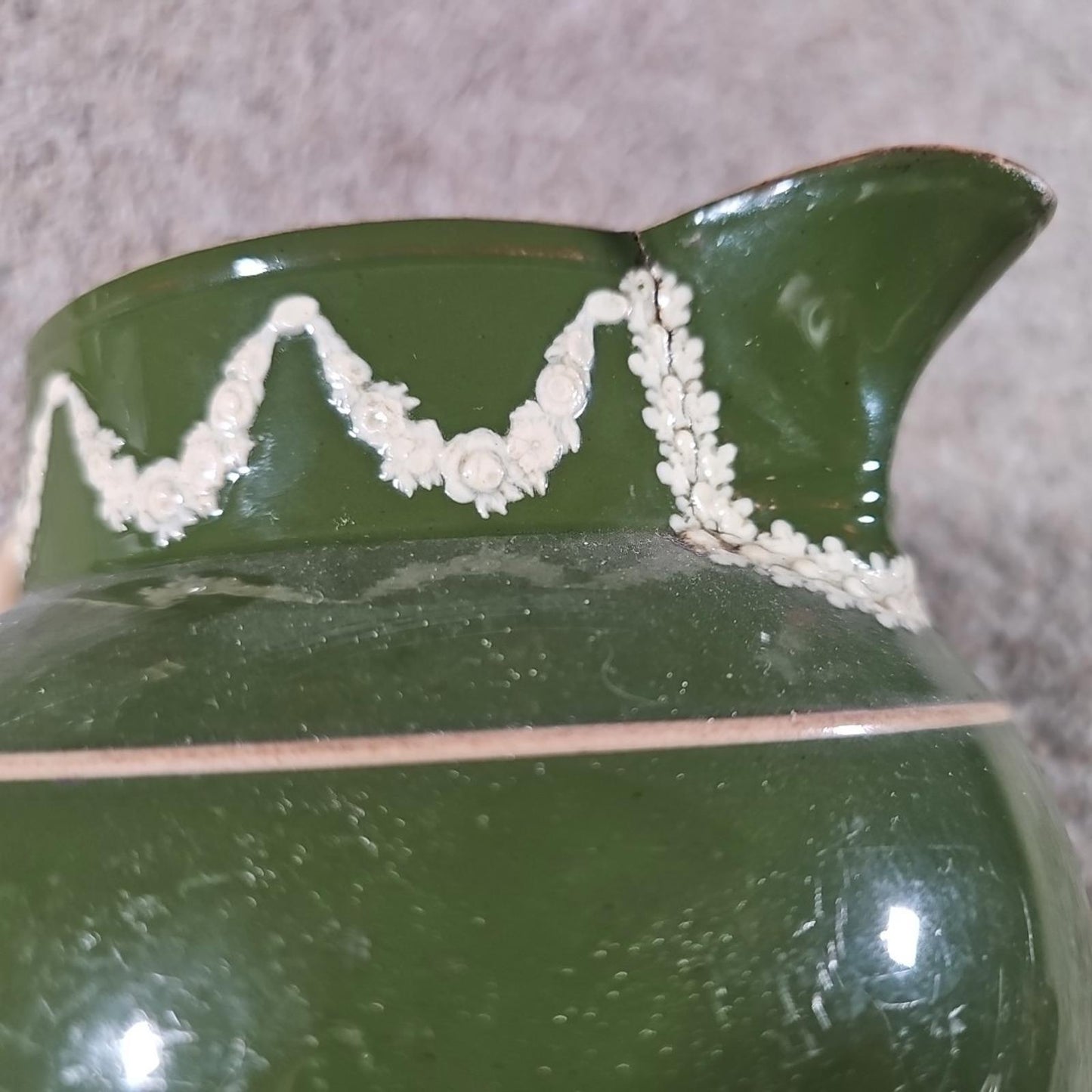 copeland late spode Green Jug Made In England