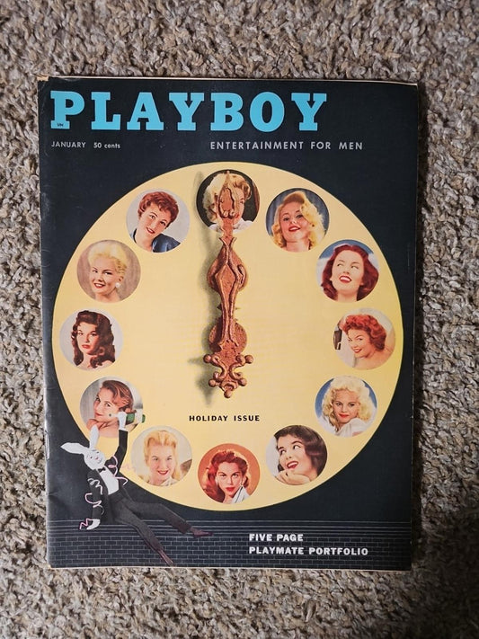 January 1957 PLAYBOY Vol 4 # 1  Ray Bradbury MISSING CENTERFOLDS