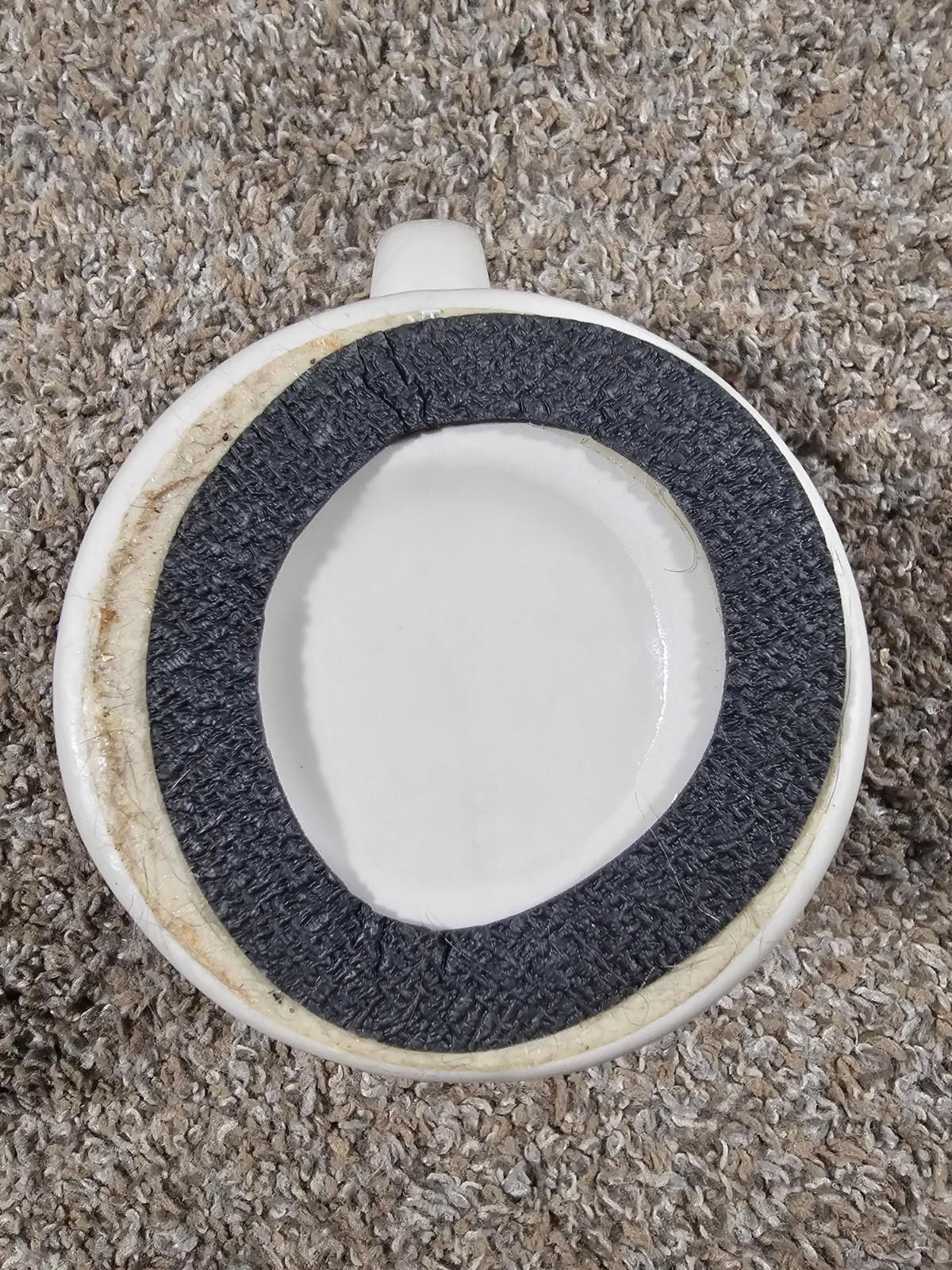 ceramic diner-style coffee mug with a black Barb Wire graphic HEAVY