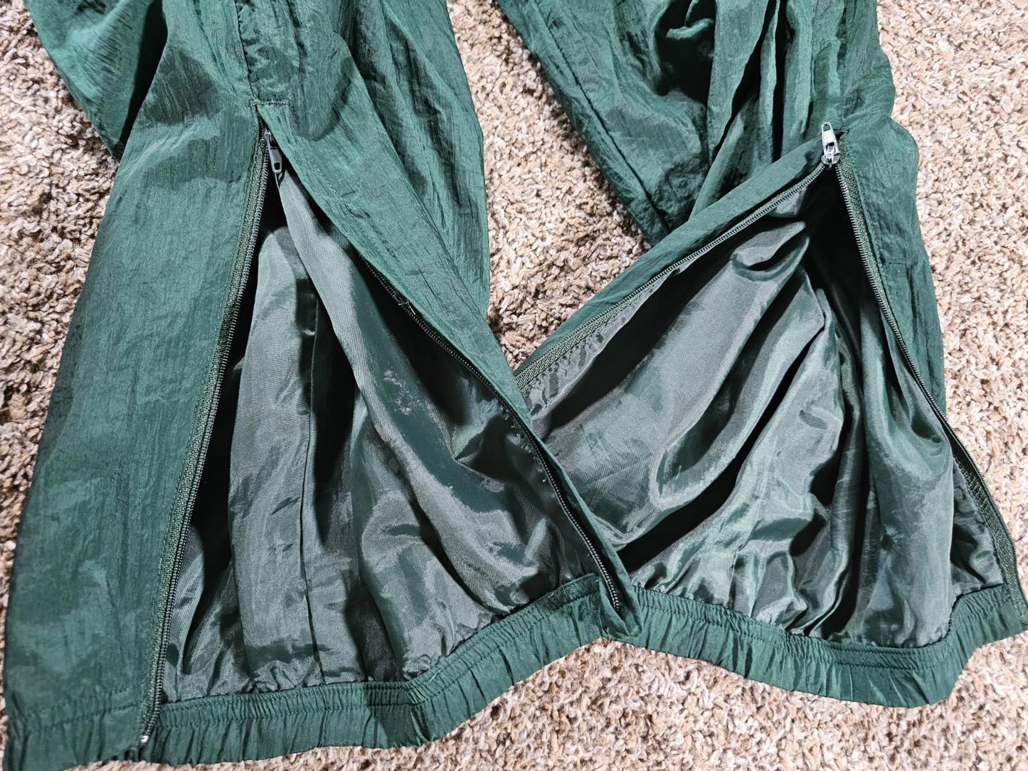 Starter Green Bay Packers Track Windbreaker Pants Ankle Zip