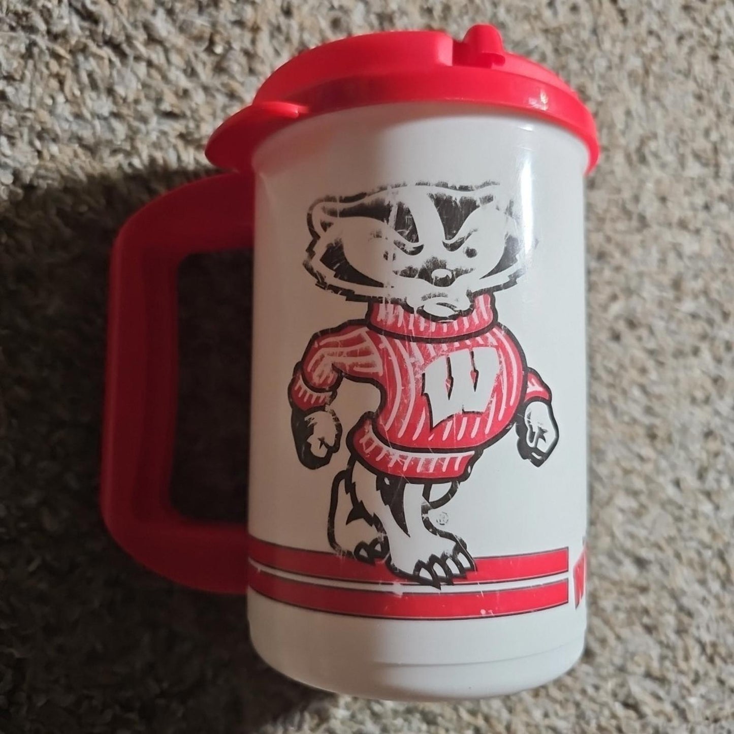Whirley Travel Mug W/ Lid Wisconsin Badgers USA MADE