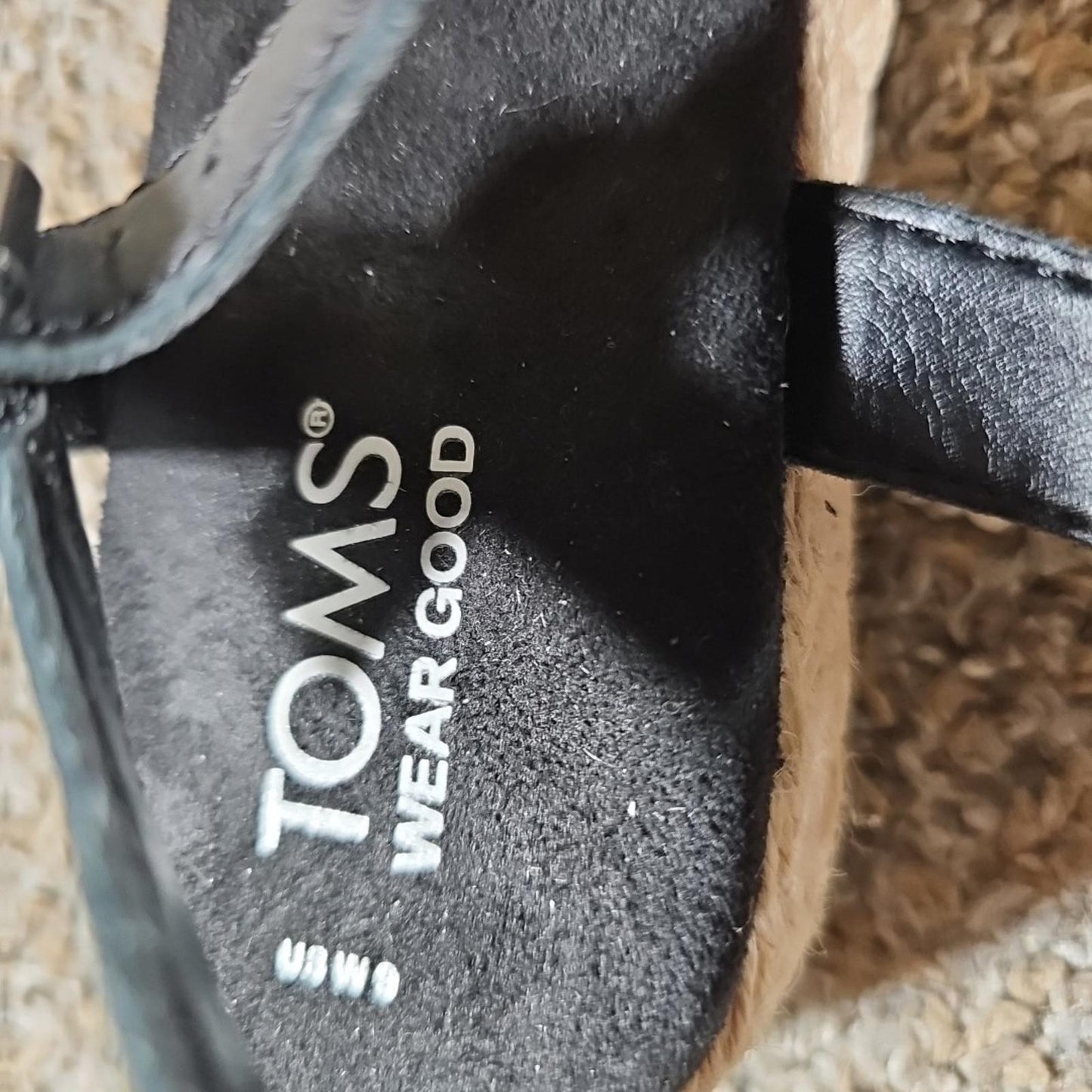 Toms Wear Good ABBY US9 Woven Buckle Flats