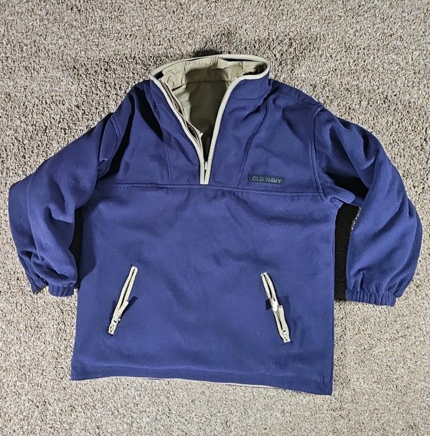 Old Navy Reversible 1/4 Zip Jacket Sz 12