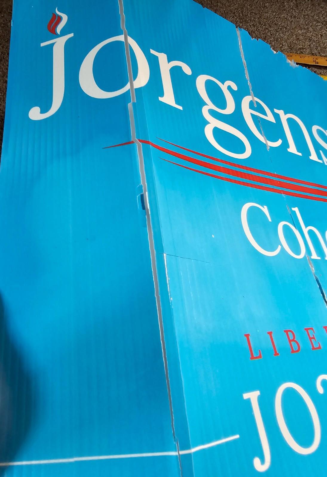 Jo Jorgensen Spike Cohen Libertarian President 2020 Official Yard Sign