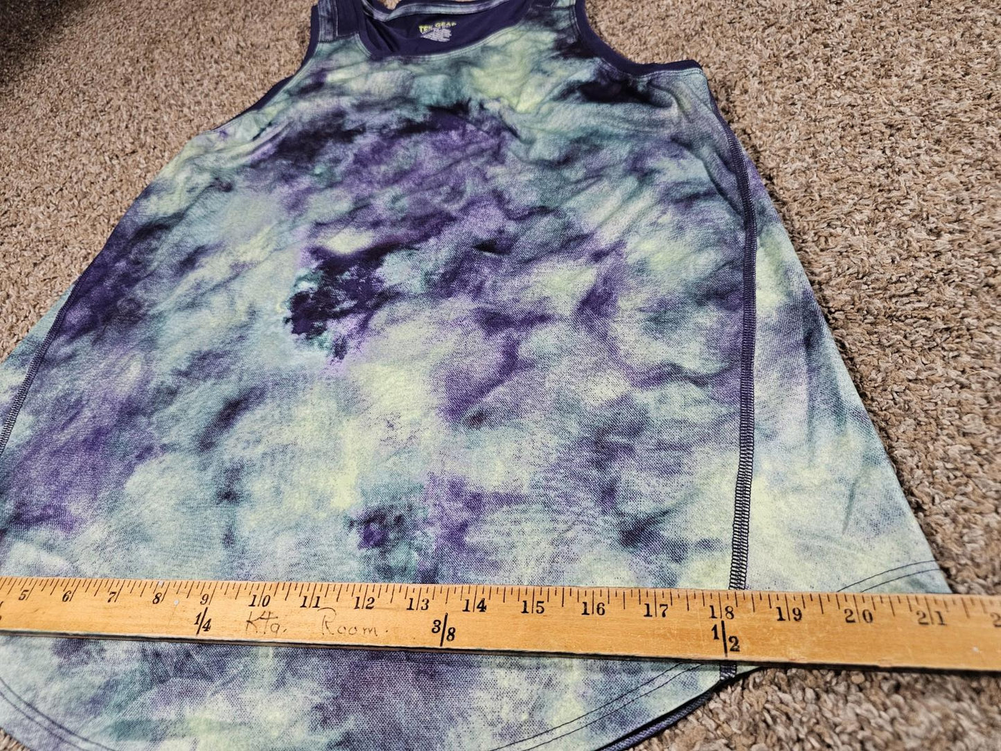 TEK Gear Workout Gear Tank Top Medium Blue Green
