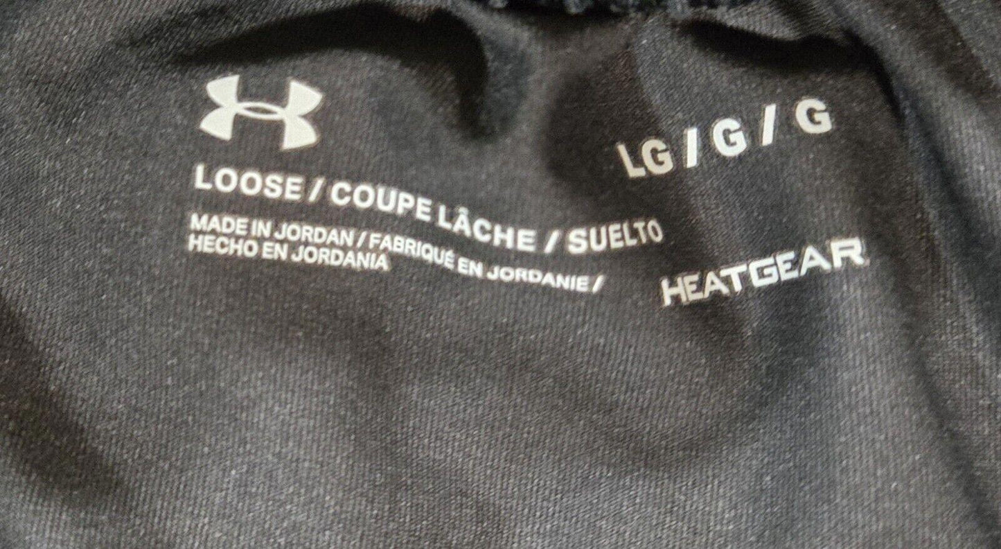 Black Gray Under Armour  Heatgear Loose Basketball Shorts L