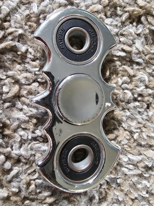 Fidget Spinner Silver Batman Batarang Relieve Anxiety Stress