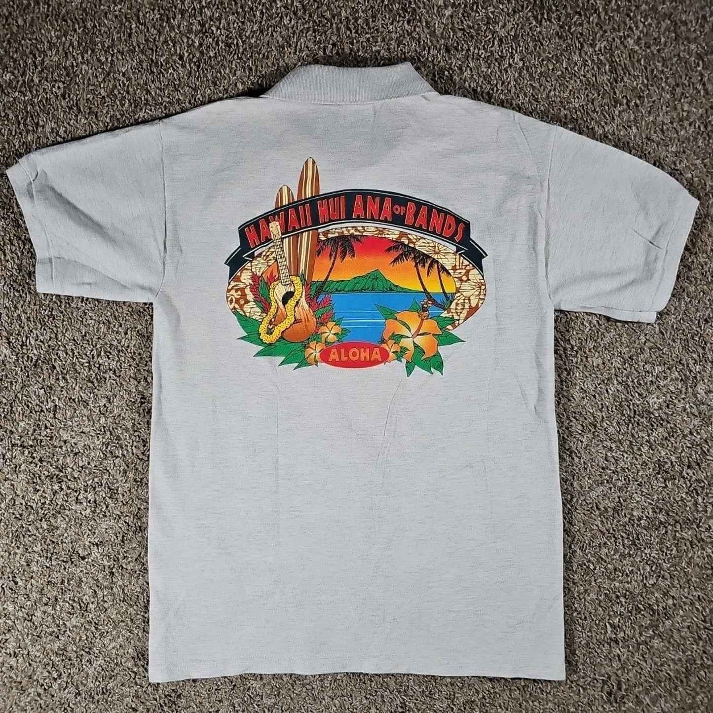 Hawaii Band Hui Ana Small Polo Shirt