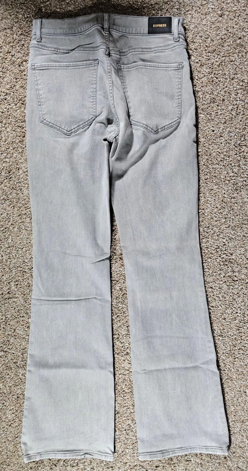Express Hi Rise Boot 10R Gray Jeans