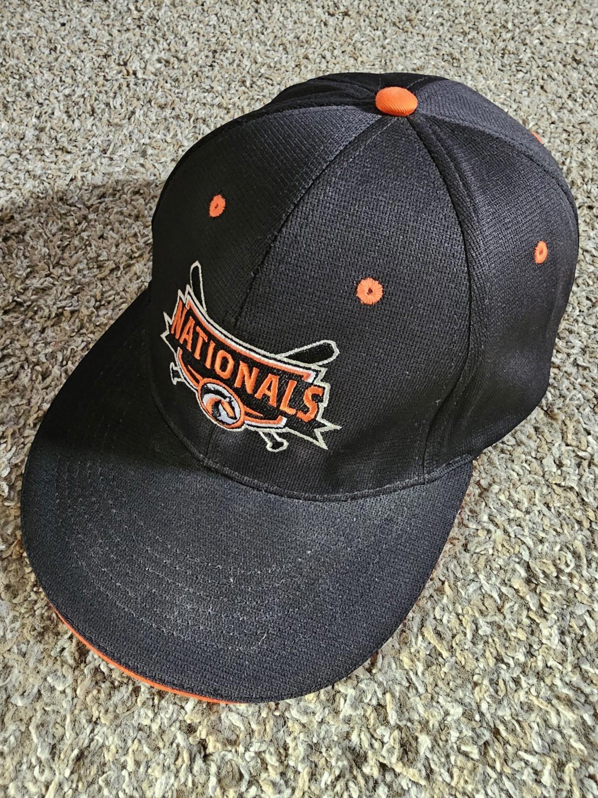 The Youth Baseball Nationals Snapback Hat Black Embroidered