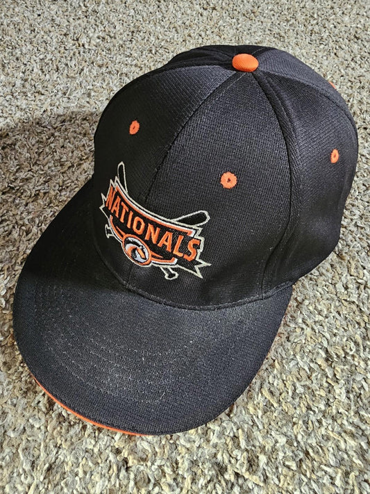 The Youth Baseball Nationals Snapback Hat Black Embroidered