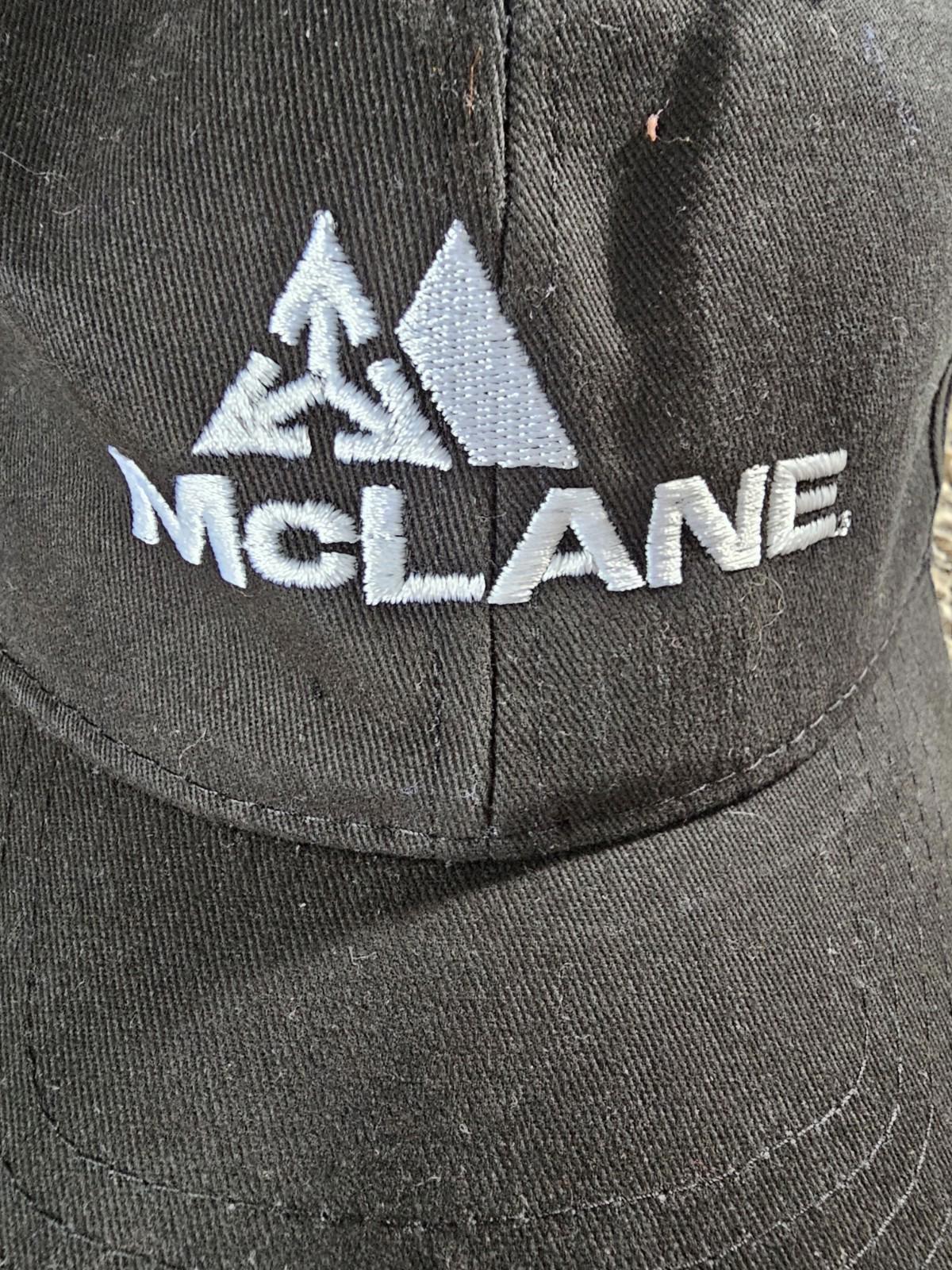 McLane Ball Cap Hat Strapback Baseball Mesh Black