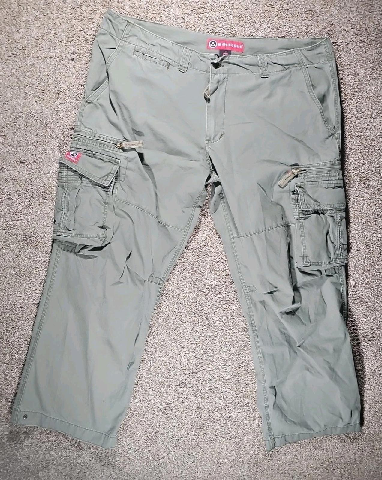 Y2K Molecule Cool Fusion Clothing Sz 50 Cargo Pants HEAVY