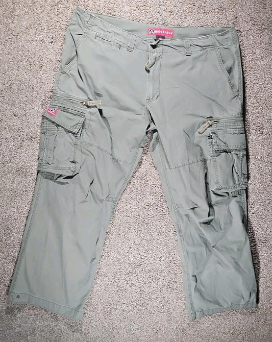 Y2K Molecule Cool Fusion Clothing Sz 50 Cargo Pants HEAVY