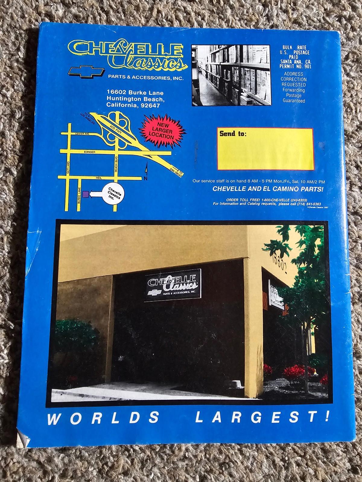 Chevelle Classics 1988 Parts Catalogue