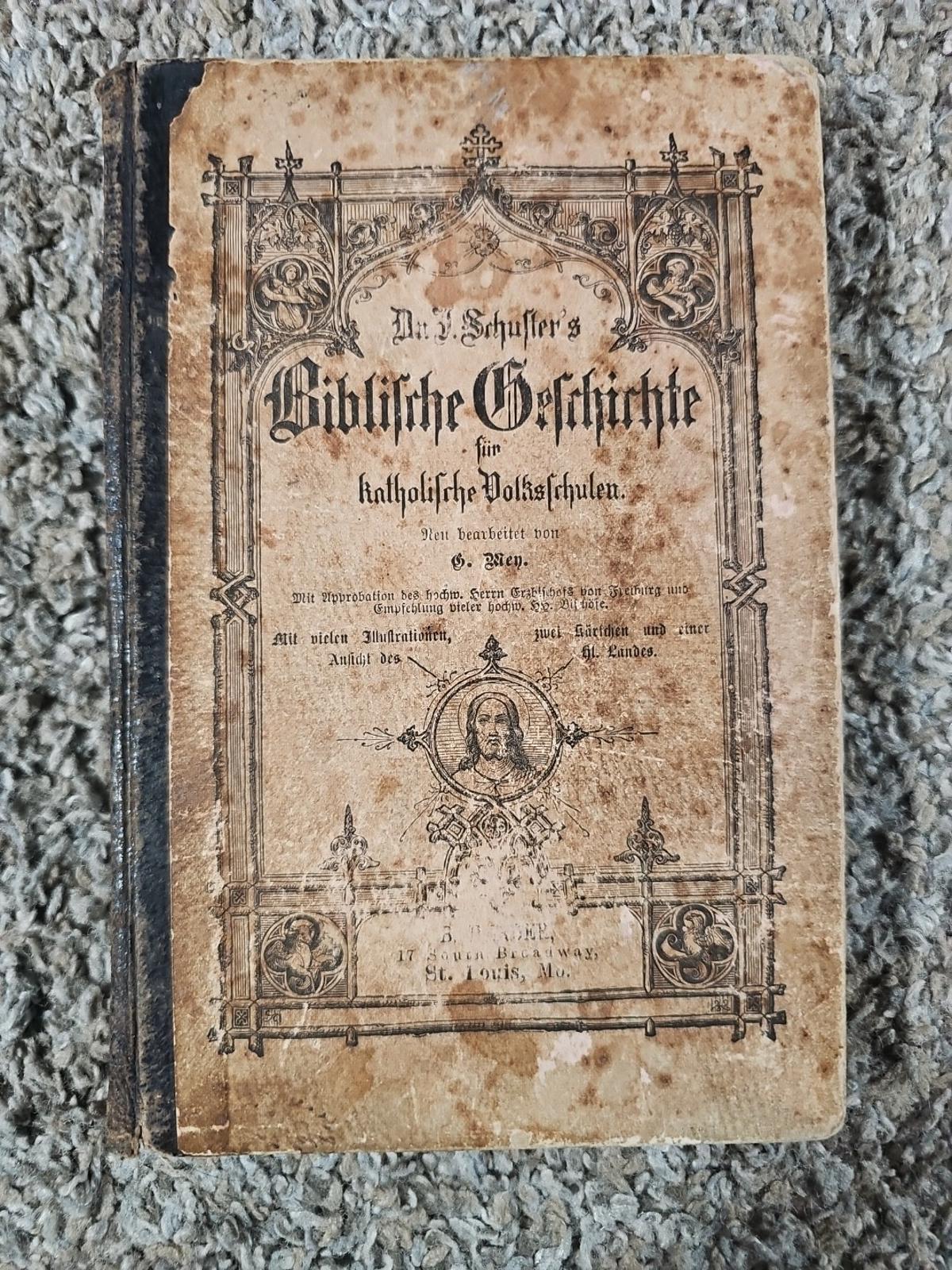 B. Herder antique religious book 1898 Dutch German Christian bible study book