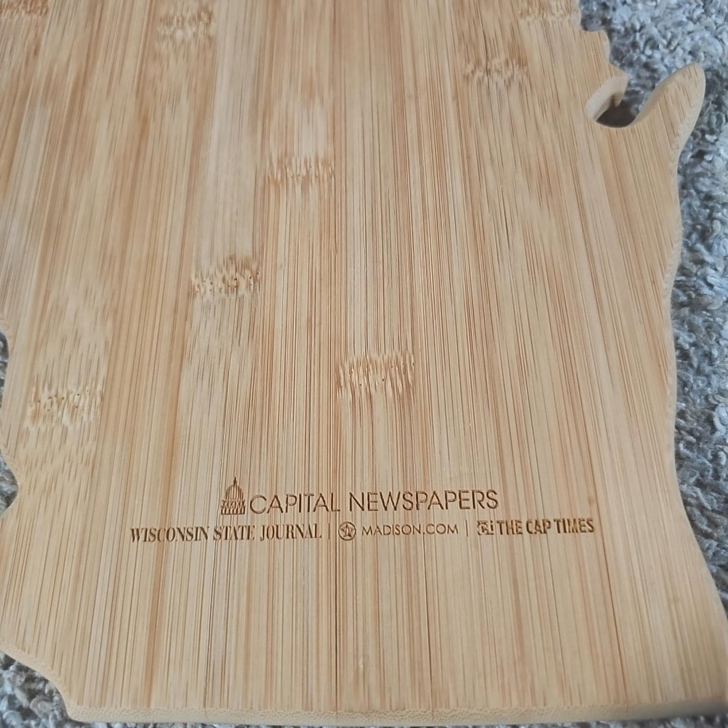 Totally Bamboo State Of WISCONSIN Cutting Board Wisconsin State Journal Madison