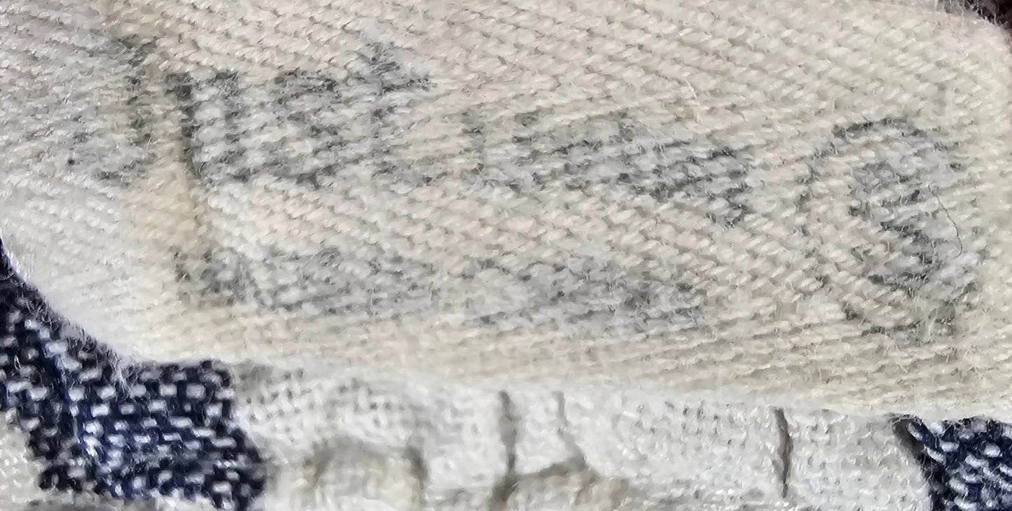 Just Living Linen Blue White Striped Small Shorts