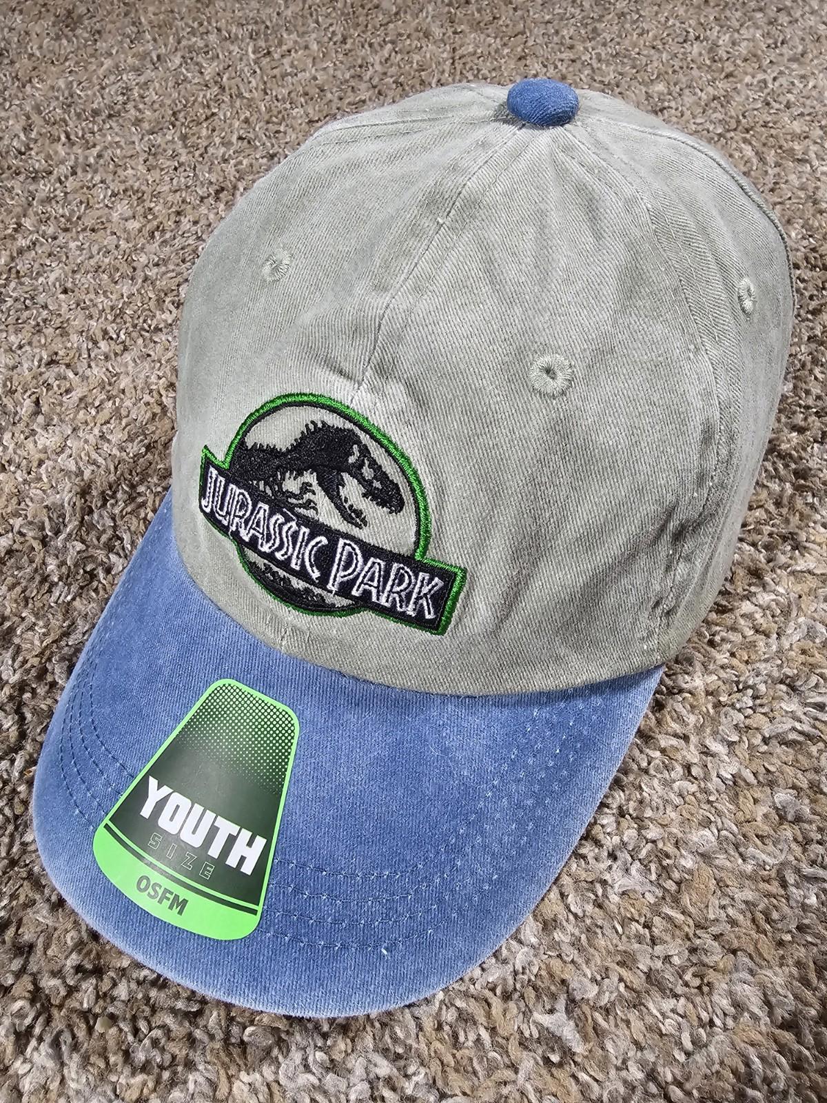 Jurassic Park Youth Hat  Iconic Dinosaur Logo, Adjustable