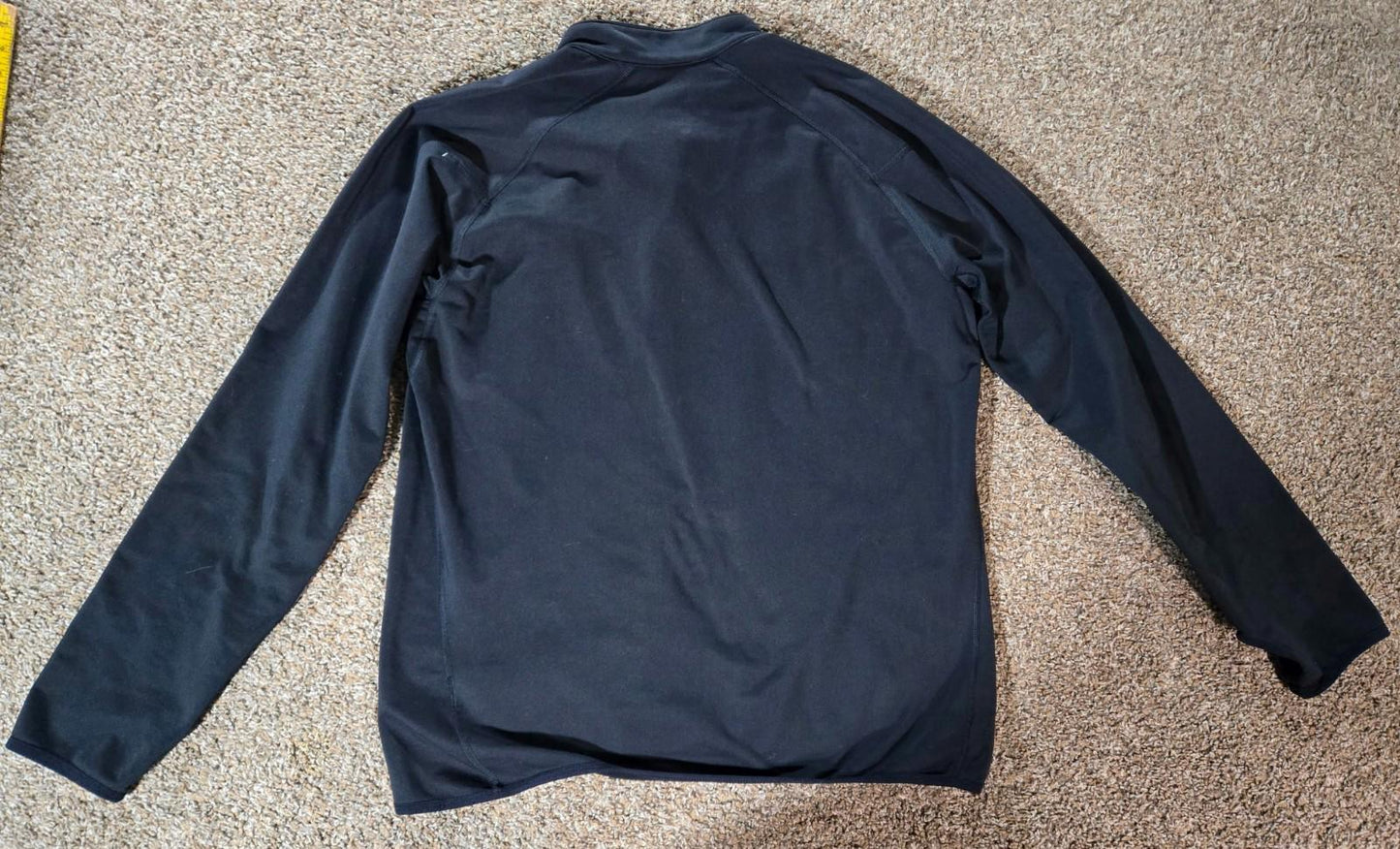 nike dri fit 1/4 zip L Zip Pocket Thumb Holes Dark Blue Gray