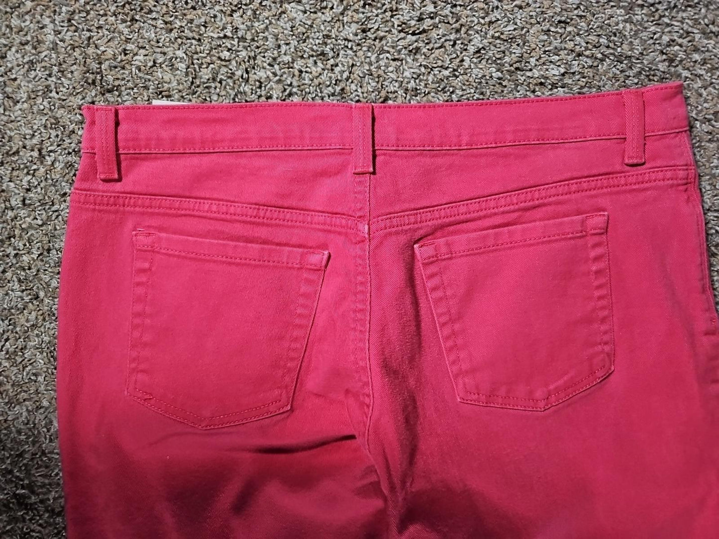 Gloria Vanderbilt Amanda HOT Pink Stretch Jeans 14 IronMark?