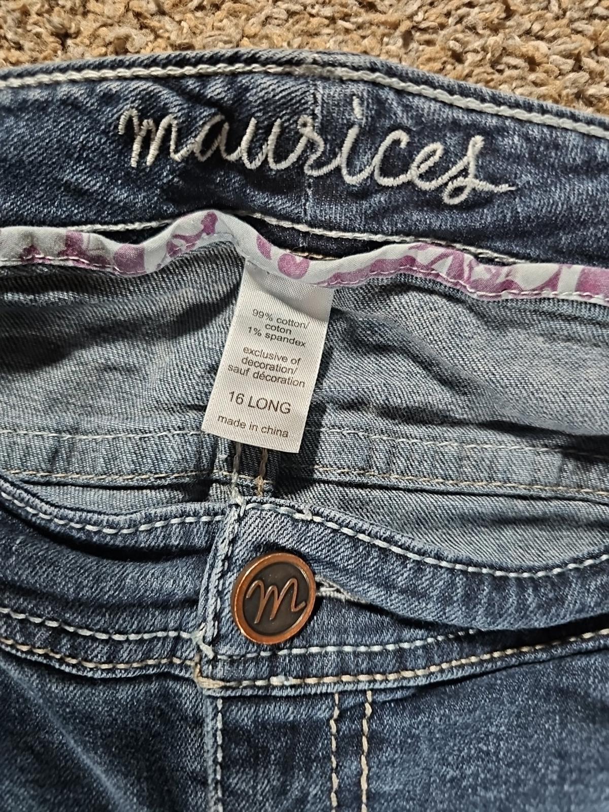 Maurices 16 Long Bootcut Jeans
