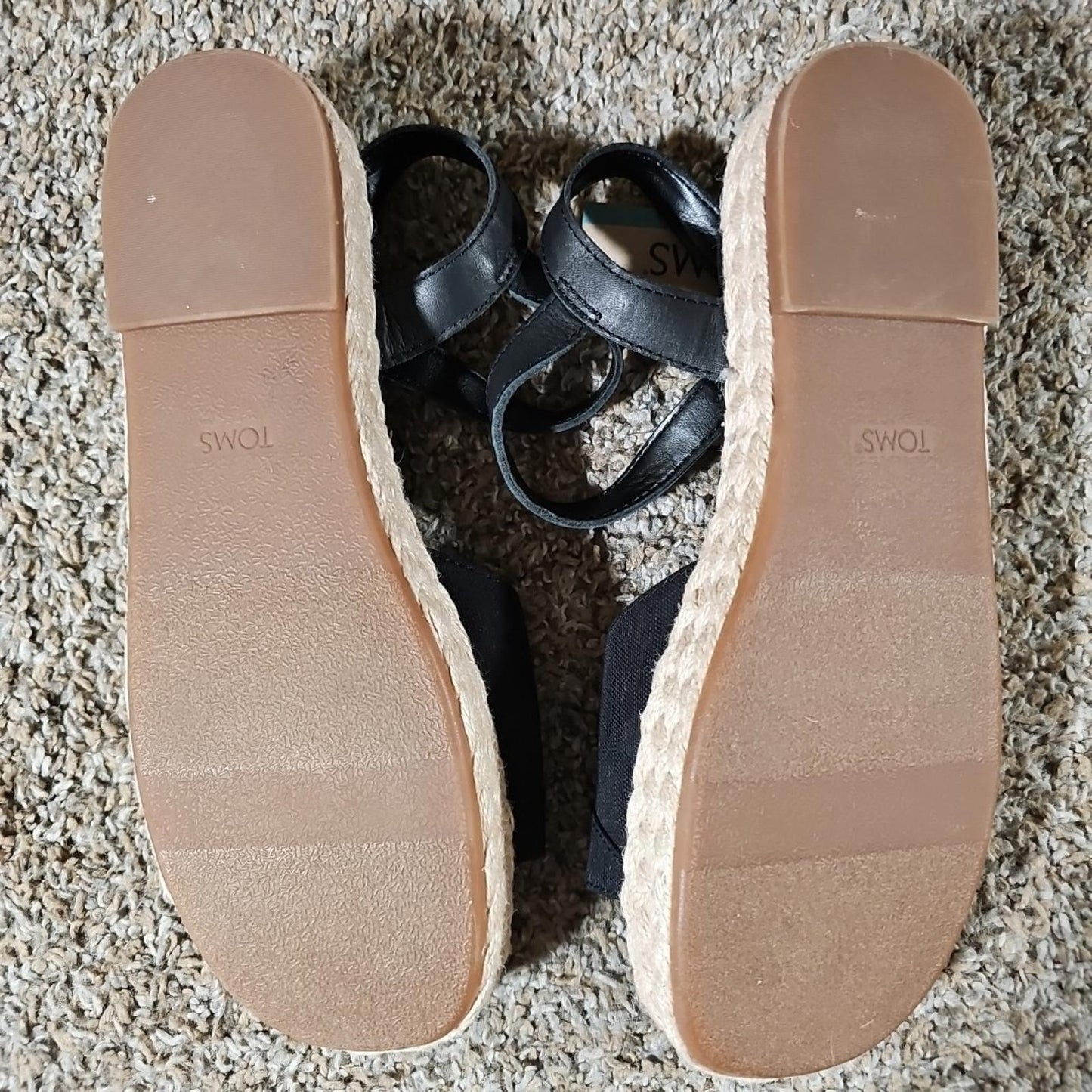 Toms Wear Good ABBY US9 Woven Buckle Flats