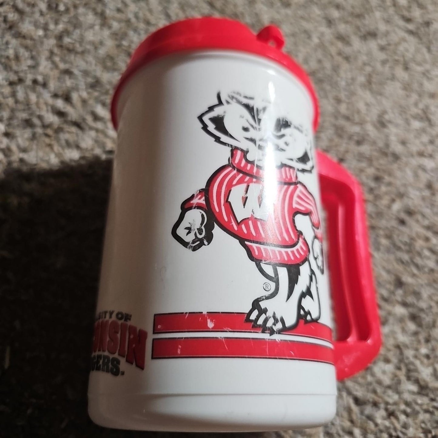Whirley Travel Mug W/ Lid Wisconsin Badgers USA MADE