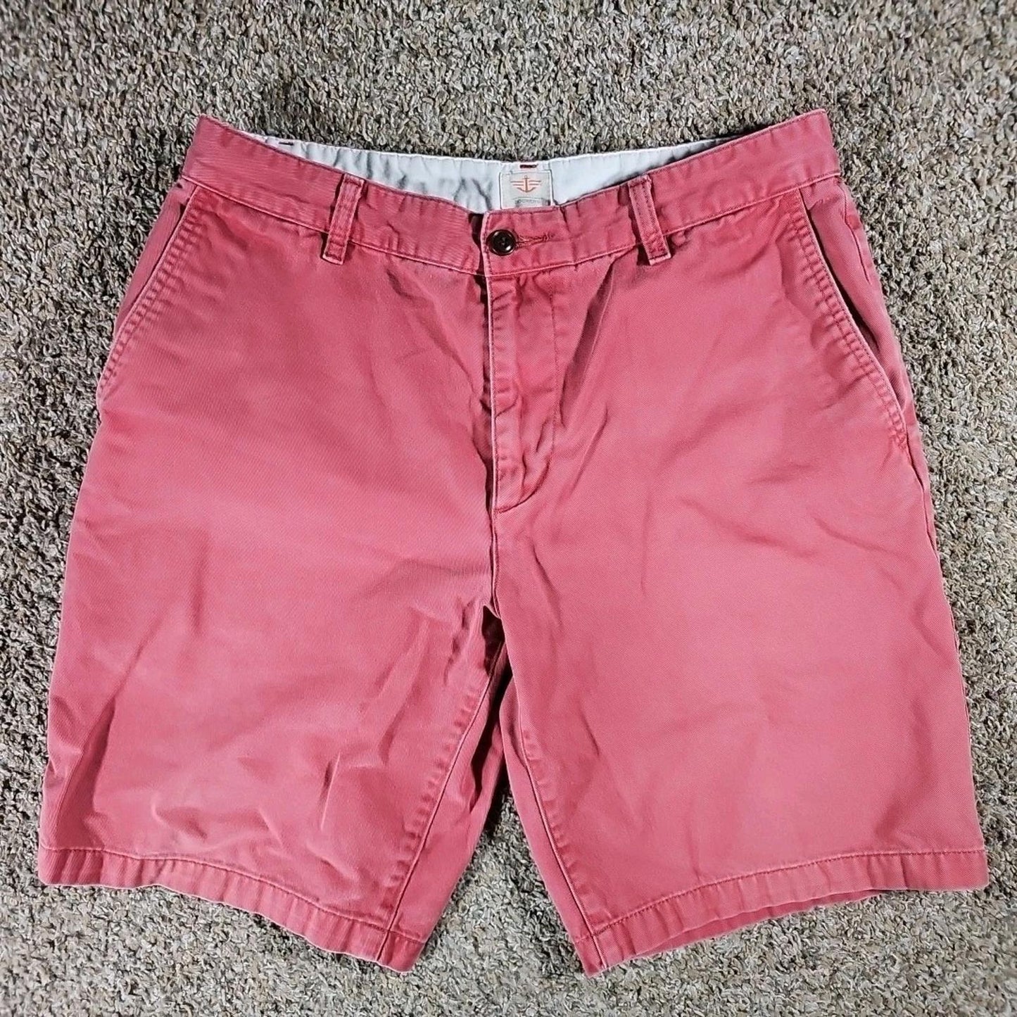 Dockers Shorts Men 33 Flat Front Pink Salmon Levi's