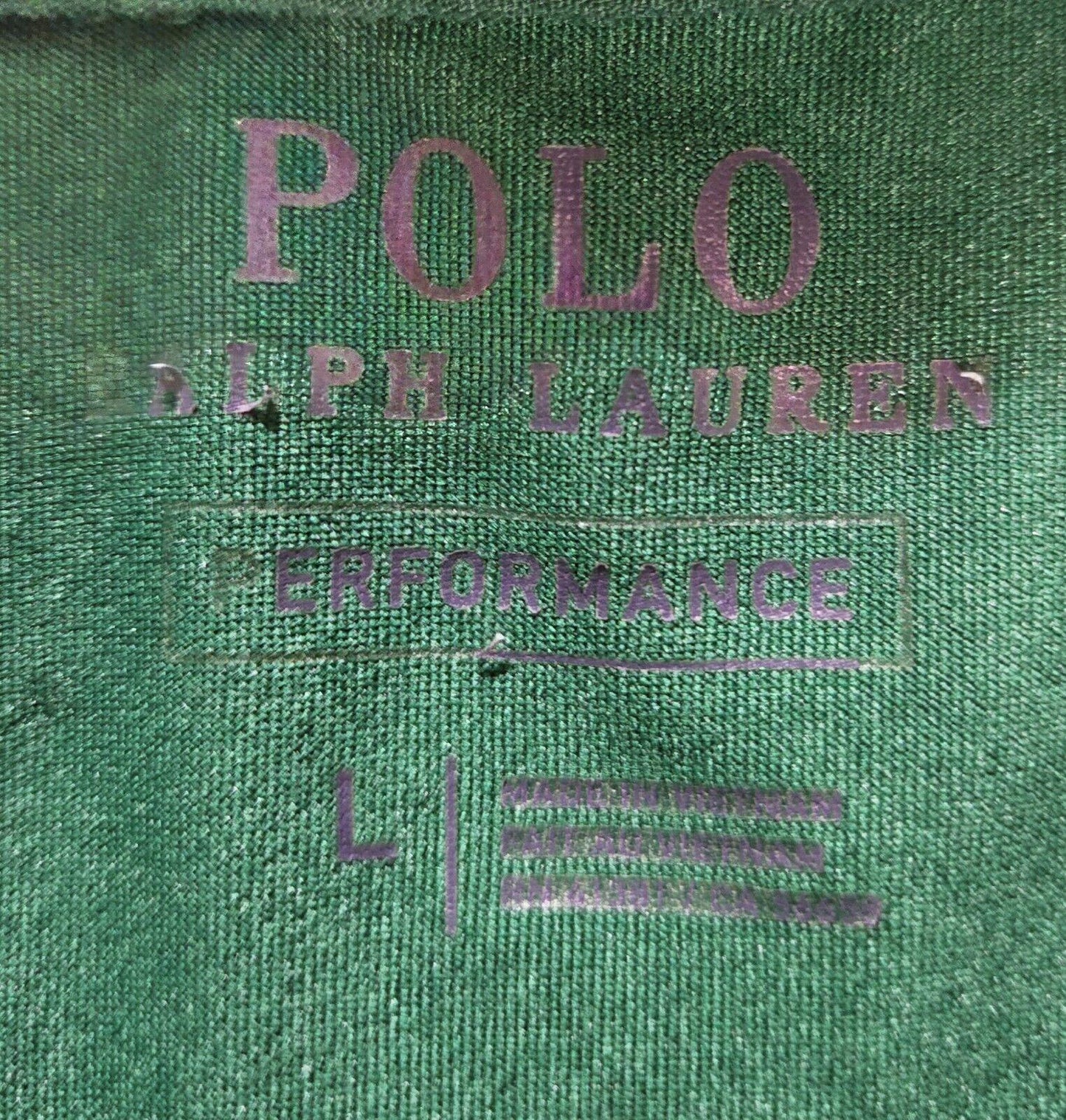 Green Polo Ralph Lauren Performance Polo Size L