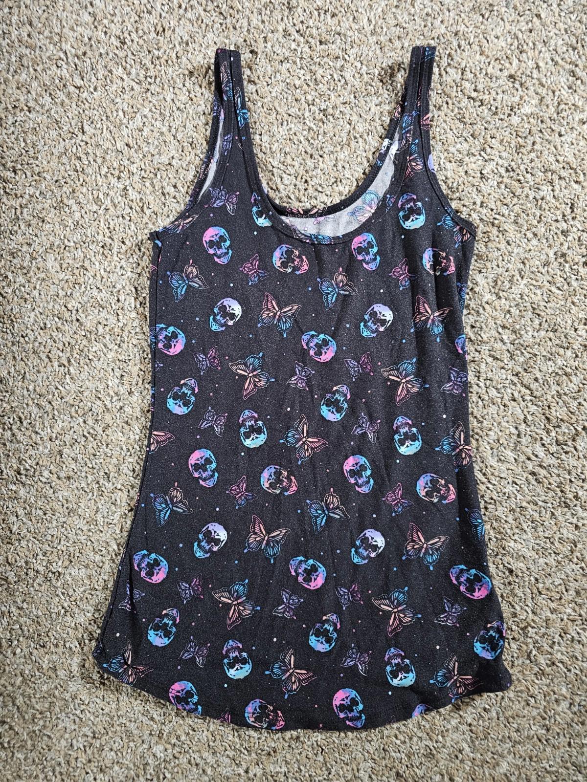 NOBO No Boundaries Skull Butterfly Tanktop S(3/5) Black