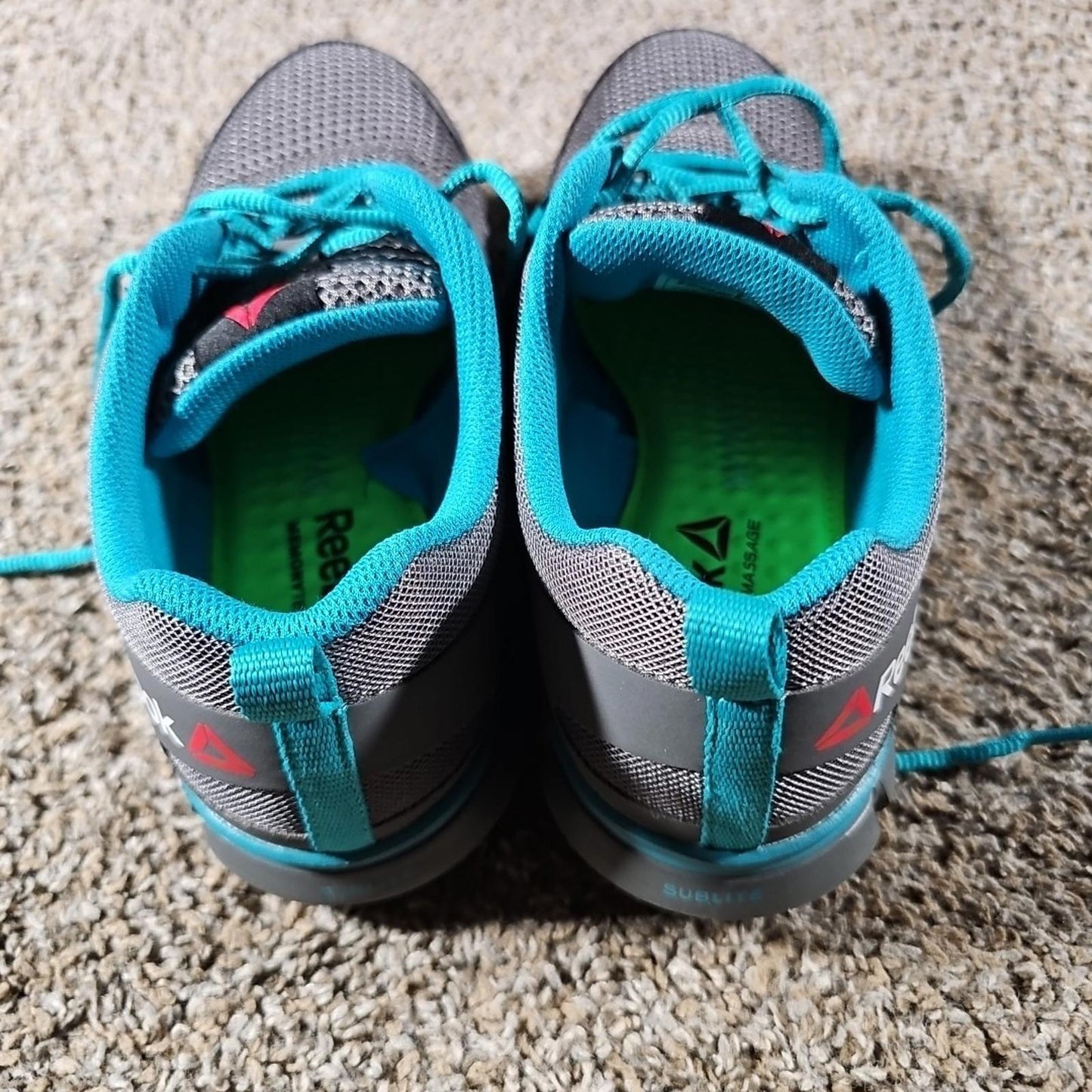 Reebok Women’s RB045 Alloy Toe Work Gray Teal Size 11M