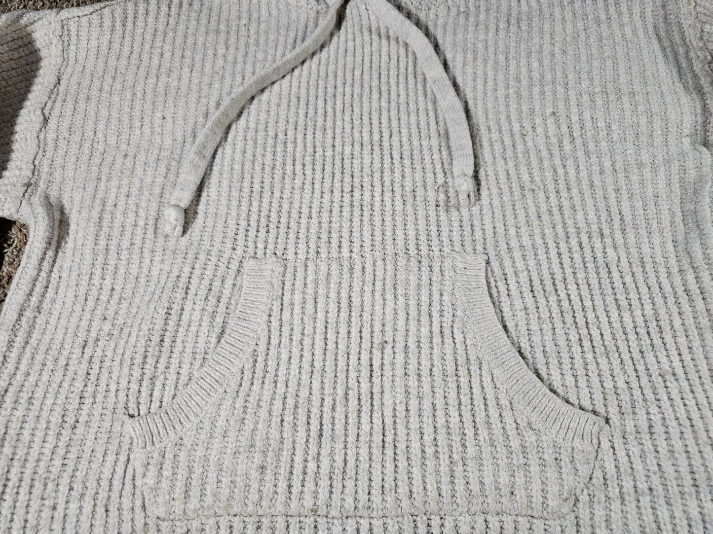 American Eagle Hoodie Thick Knit Beige Cream XS Super Soft